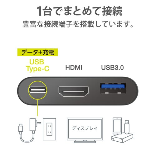 ドッキングステーション/HDMI/ブラック