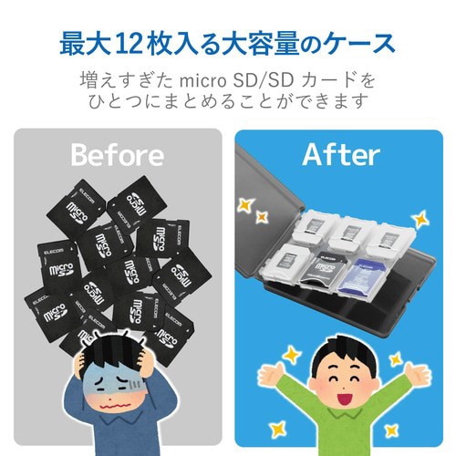 SDカードケース/12枚収納/SD/microSD