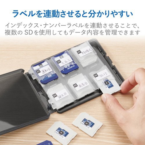 SDカードケース/12枚収納/SD/microSD