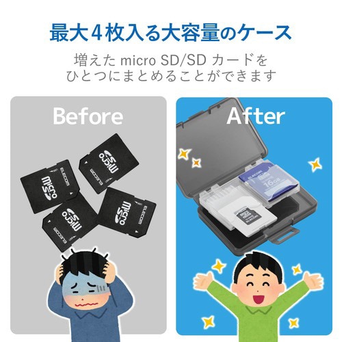 SDカードケース/4枚収納/SD/microSD