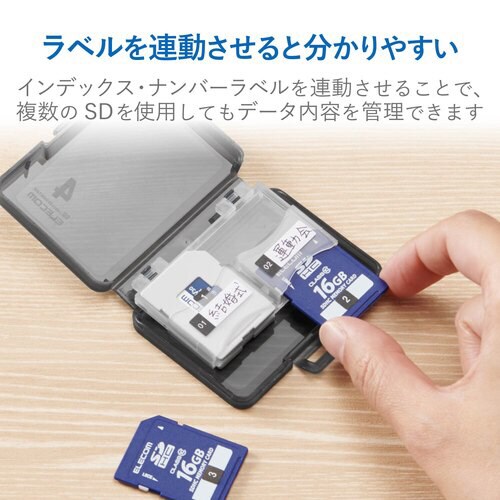 SDカードケース/4枚収納/SD/microSD