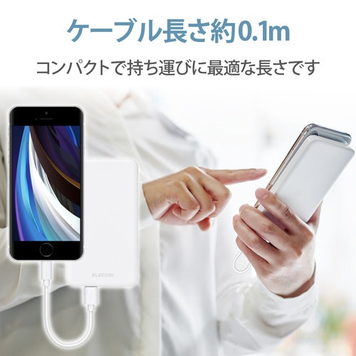 Lightningケーブル 0.1m ホワイト