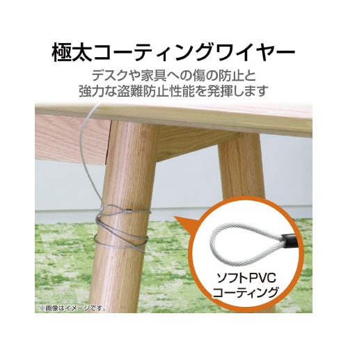 シリンダー錠セキュリティワイヤーMiniSaver