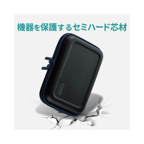 ポータブルハードディスクケース/Lサイズ/ブラック