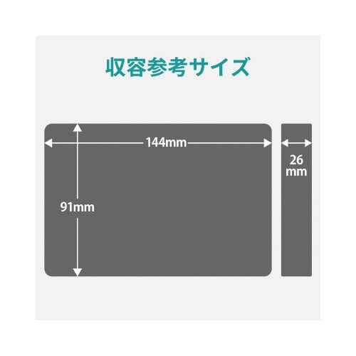 ポータブルハードディスクケース/Lサイズ/ブラック