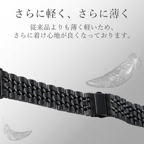 アップルウォッチ ステンレス 7連 ブラック