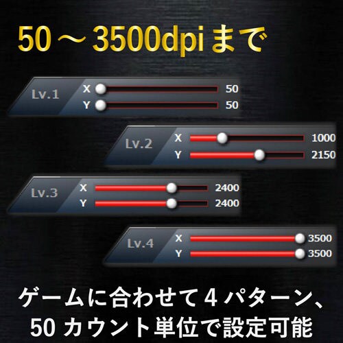 有線 14ボタン 3500dpi 高耐久 ブラック