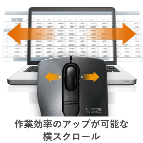 ワイヤレスBlueLEDマウス 静音 無線3ボタン