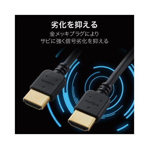 HDMIケーブル/やわらか/2.0m/ブラック