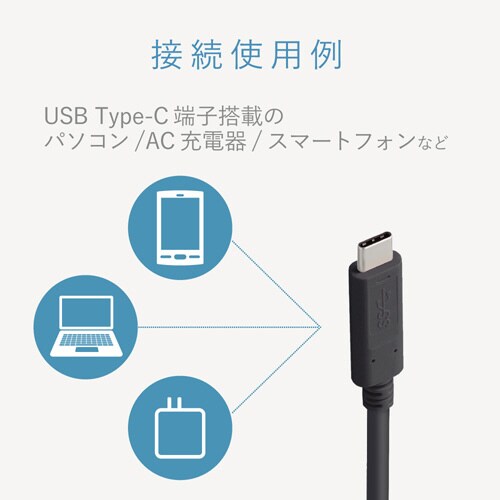 USB3.1(Gen1)C−C/認証品1.0m/黒