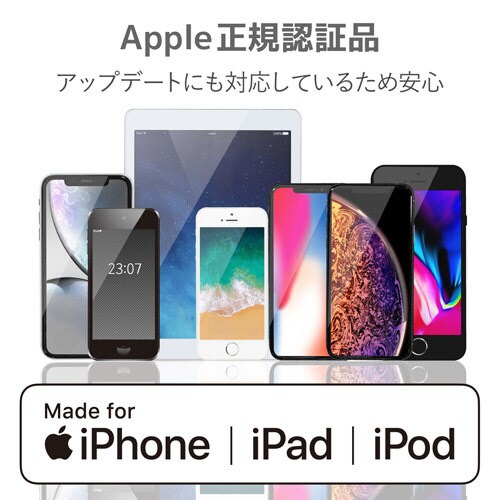 ライトニング−3.5mm4極 0.1m ホワイト