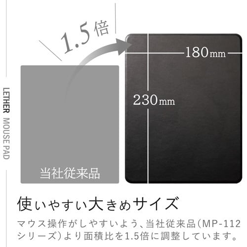 XLサイズ レザーマウスパッド ブラック