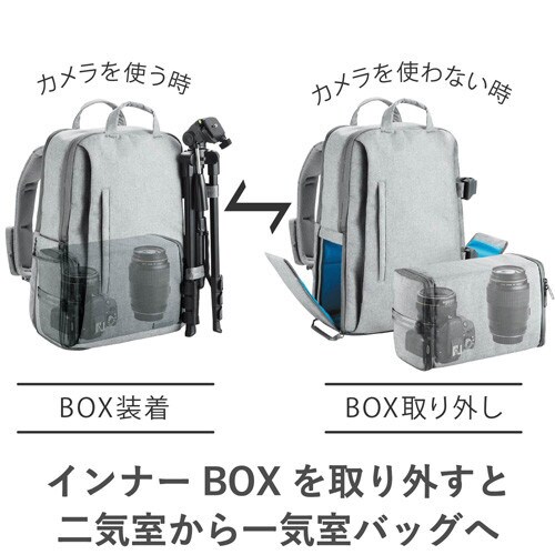 カメラ用バックパック ハイグレード Lサイズ GY