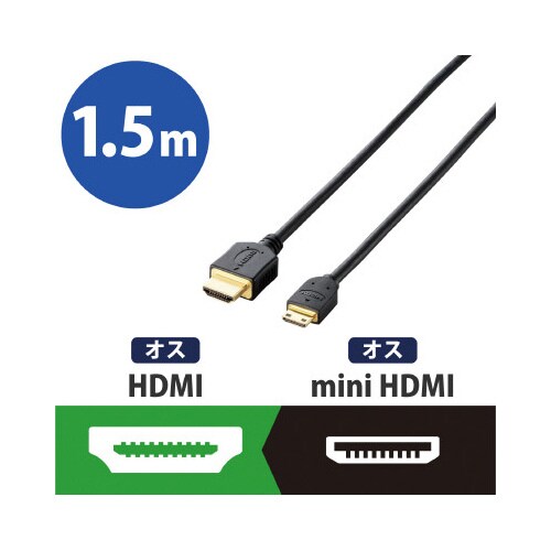 HDMImini イーサネット対応 1.5m 黒