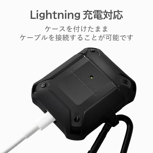 AirPodsケース 耐衝撃 ブラック