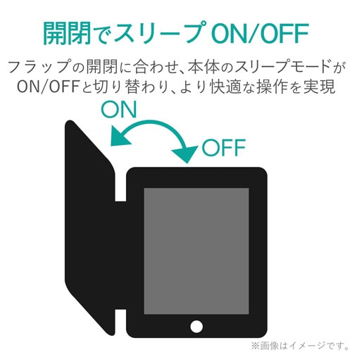 iPadハードフラップケース スリープ対応 BK