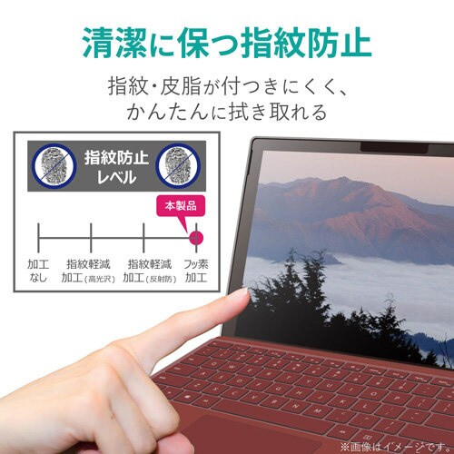 SurfacePro7用防指紋フィルム 高光沢