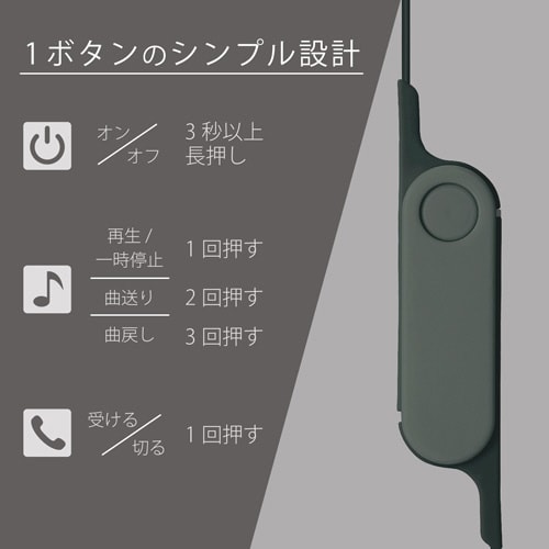 ワイヤレスイヤホン オーディオ スモークブラック