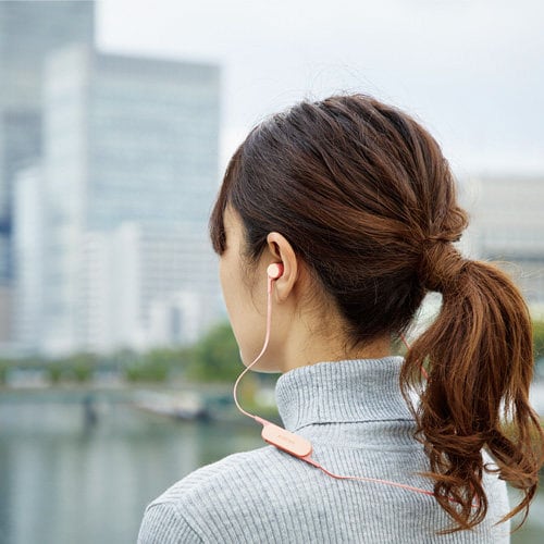 ワイヤレスイヤホン オーディオ シェルピンク