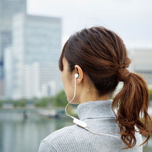 ワイヤレスイヤホン スマホ ストーンホワイト