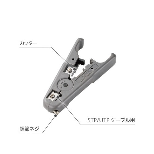 RJ45外皮むき工具 カッター機能付