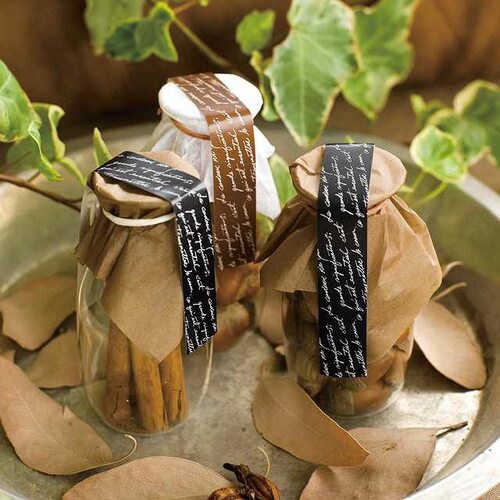 NEWフレンチ帯シール−ブラウン 100枚×5