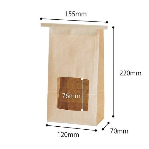 NF窓付角底袋/ワイヤー付−9 50枚