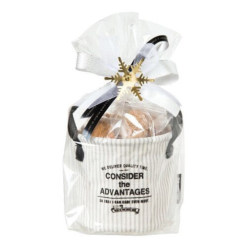 アメリカンストライプ丸底布バスケット−S 10個