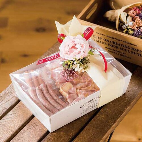 アンティークホワイトペーパーギフトトレイ−1×2