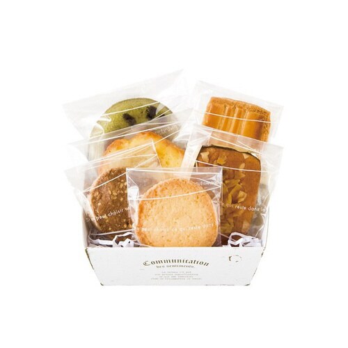 アンティークホワイトペーパーギフトトレイ−3×2