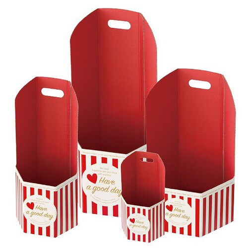 イージーフラワーペーパーボックス−M/ストライプ