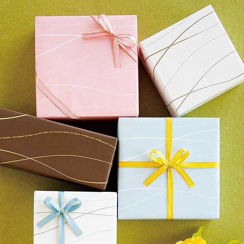 ウェーブ包装紙/ピンク−4 50枚×2