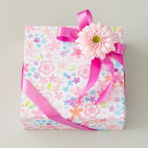 ウォーターカラーフラワー包装紙−1 50枚×2