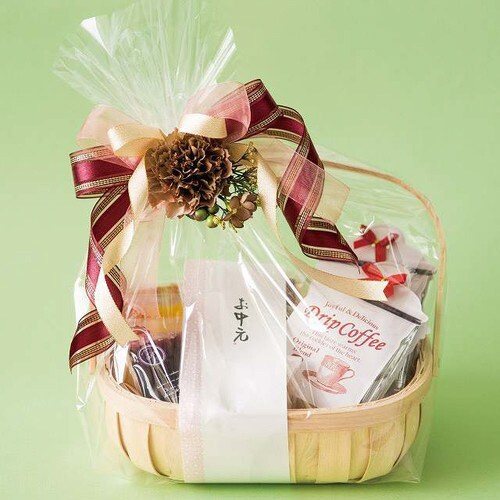 ウッドオーバルバスケット/ハンドル付−L 4個