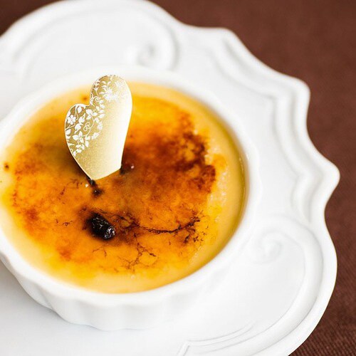 エレガントハートケーキピック/ゴールド−1×3