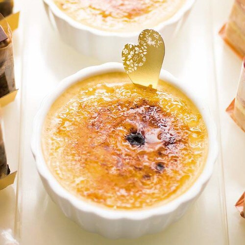 エレガントハートケーキピック/ゴールド−1×3