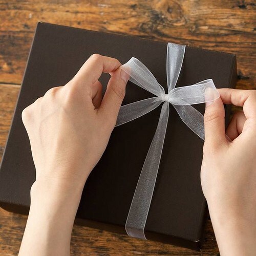 オーガンジーリボン−ホワイト15mm 1巻×5