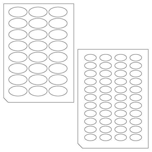 オリジナル楕円無地シールシート−2 20枚×2