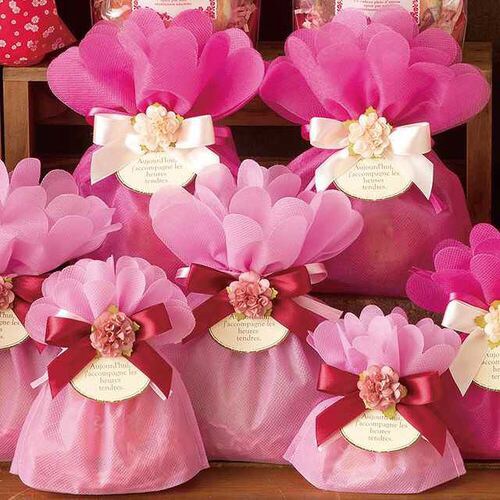 お花バッグ/ピンク−M 10枚