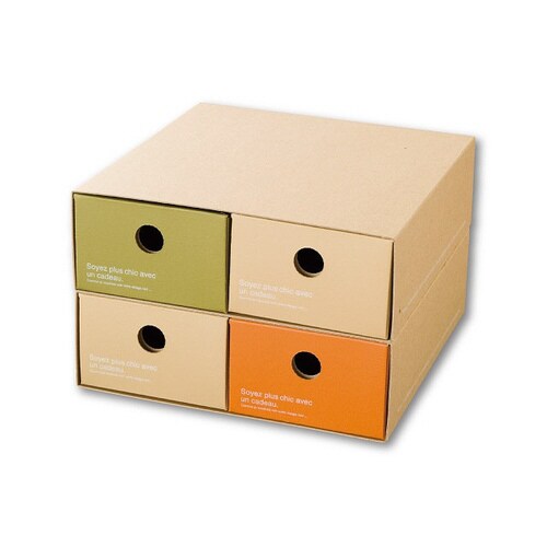 カフェオレインナーボックス1ナチュラルベージュ×2