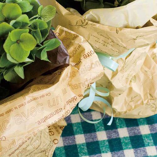 カフェオレ筋ハト包装紙−1 50枚×2