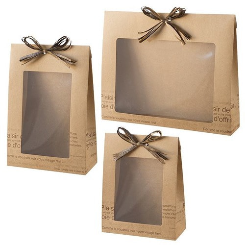 カフェオレ窓付ギフトボックス−M 10枚