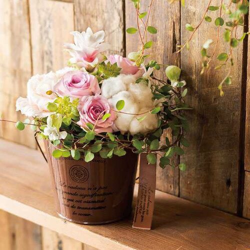 カンパーニュブリキバケツ−S/ブラウン 6個×2