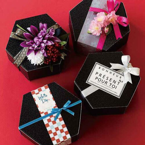 きらび六角BOX−M/ブラック 10枚×2