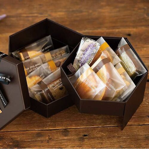 クラシカルモダン六角二段貼箱−M 4個