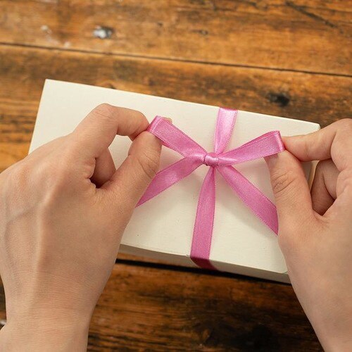 サテンリボンROSEPINK10mm 1巻×10