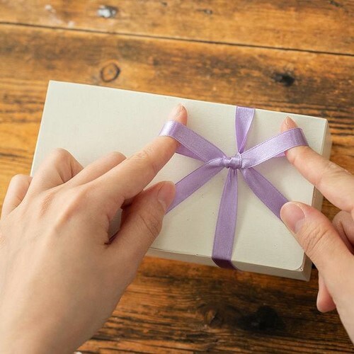 サテンリボンLAVENDER10mm 1巻×10