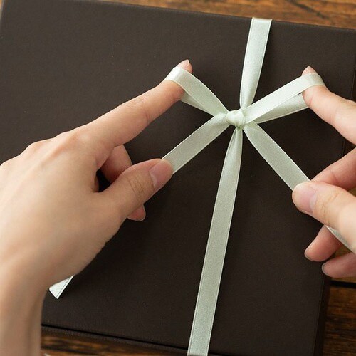 サテンリボンLIGHTGREEN10mm1巻×10