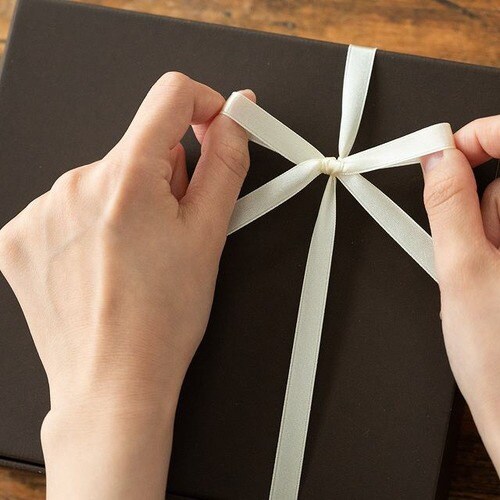 サテンリボンIVORY10mm 1巻×10