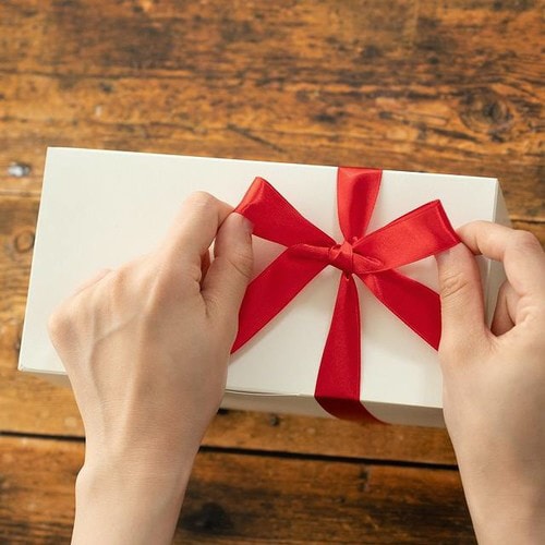 サテンリボンRED19mm 1巻×10